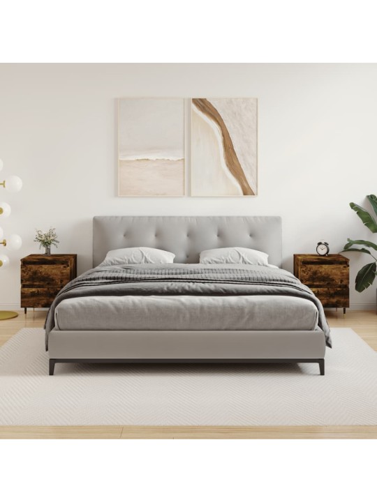 Noční stolky 2 ks kouřový dub 40 x 35 x 50 cm kompozitní dřevo