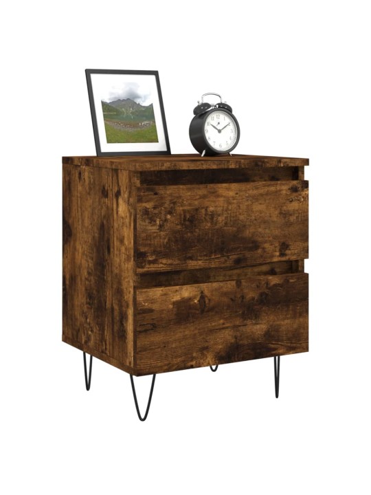 Noční stolky 2 ks kouřový dub 40 x 35 x 50 cm kompozitní dřevo