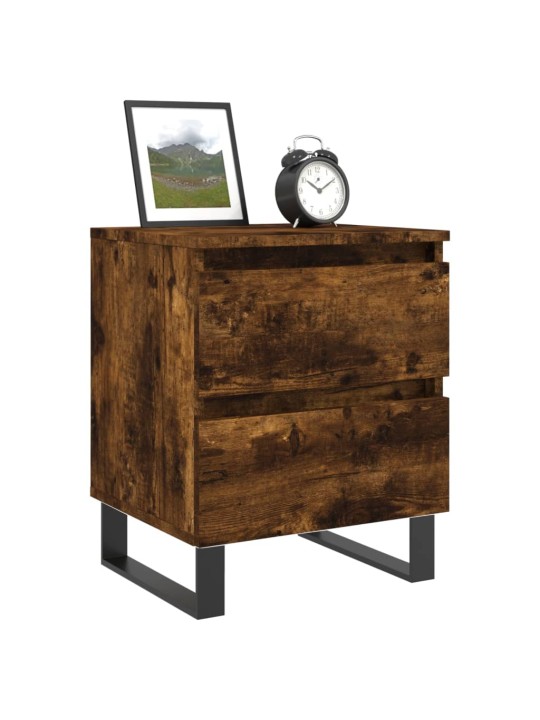 Noční stolky 2 ks kouřový dub 40 x 35 x 50 cm kompozitní dřevo