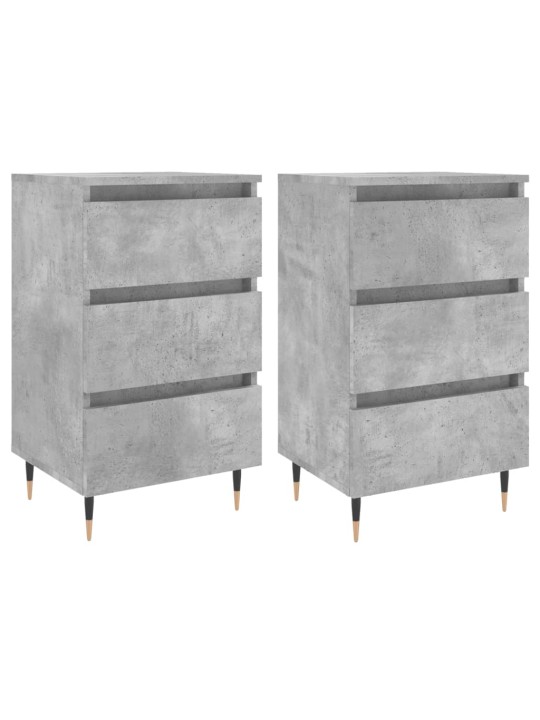 Noční stolky 2 ks betonově šedé 40x35x69 cm kompozitní dřevo