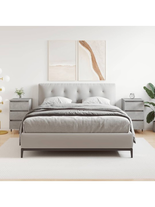 Noční stolky 2 ks betonově šedé 40x35x69 cm kompozitní dřevo