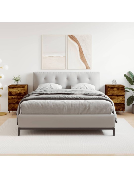 Noční stolky 2 ks kouřový dub 44 x 35 x 69 cm kompozitní dřevo