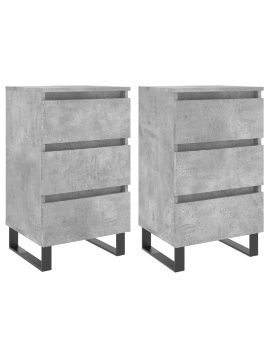 Noční stolky 2 ks betonově šedé 40x35x69 cm kompozitní dřevo