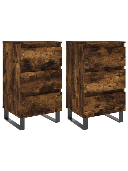 Noční stolky 2 ks kouřový dub 44 x 35 x 69 cm kompozitní dřevo