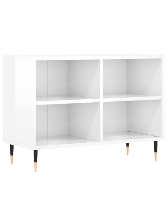 TV skříňka bílá s vysokým leskem 69,5x30x50 cm kompozitní dřevo