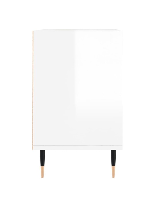 TV skříňka bílá s vysokým leskem 69,5x30x50 cm kompozitní dřevo