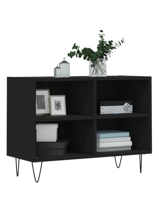 TV skříňka černá 69,5 x 30 x 50 cm kompozitní dřevo