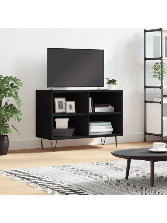 TV skříňka černá 69,5 x 30 x 50 cm kompozitní dřevo