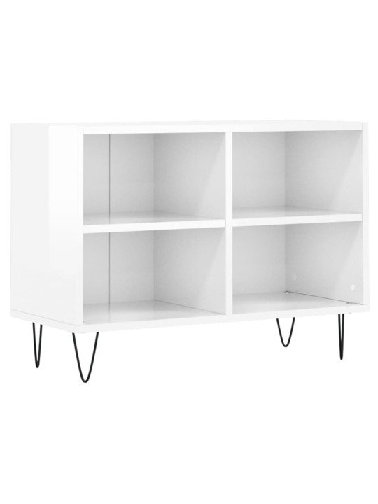 TV skříňka bílá s vysokým leskem 69,5x30x50 cm kompozitní dřevo