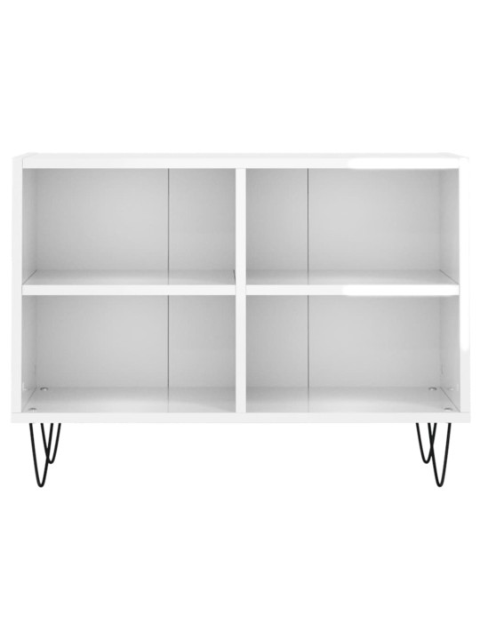 TV skříňka bílá s vysokým leskem 69,5x30x50 cm kompozitní dřevo