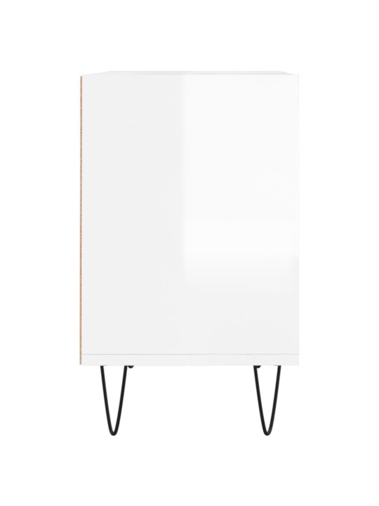 TV skříňka bílá s vysokým leskem 69,5x30x50 cm kompozitní dřevo