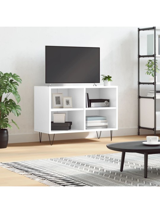 TV skříňka bílá s vysokým leskem 69,5x30x50 cm kompozitní dřevo
