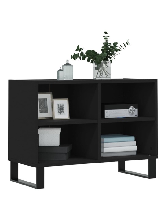 TV skříňka černá 69,5 x 30 x 50 cm kompozitní dřevo