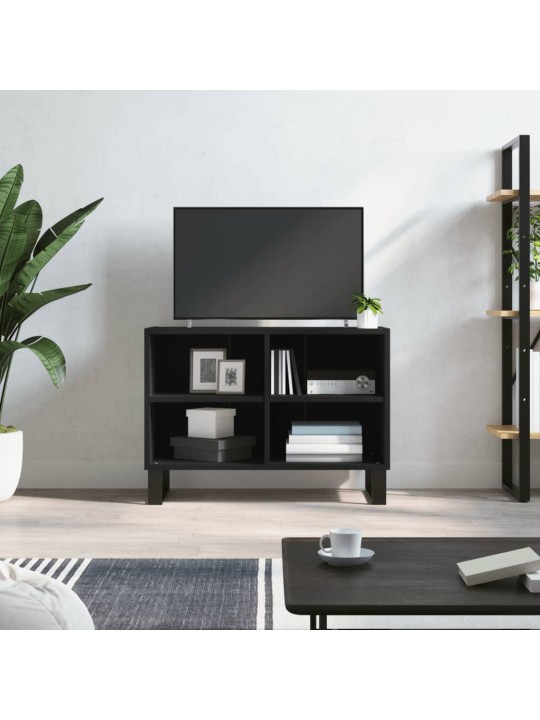 TV skříňka černá 69,5 x 30 x 50 cm kompozitní dřevo