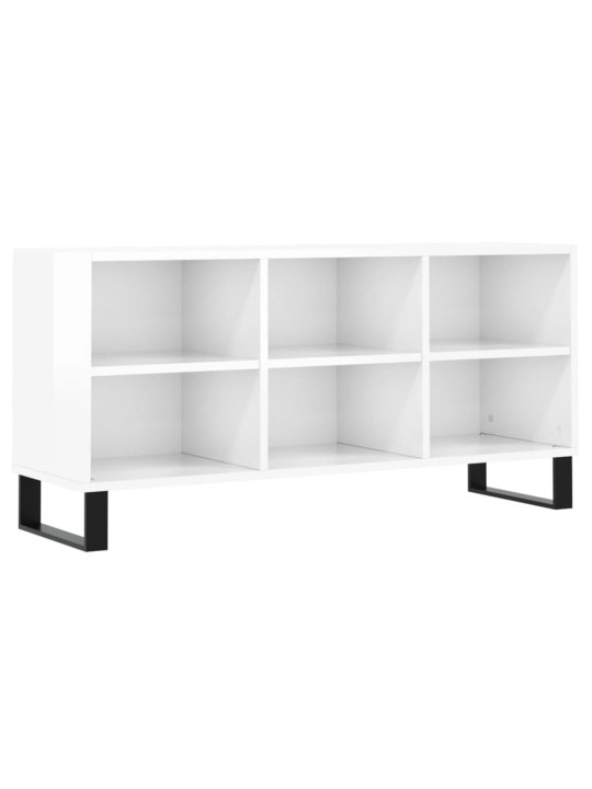 TV skříňka bílá vysoký lesk 103,5 x 30 x 50 cm kompozitní dřevo