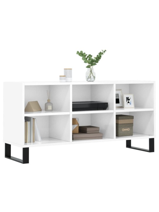TV skříňka bílá vysoký lesk 103,5 x 30 x 50 cm kompozitní dřevo