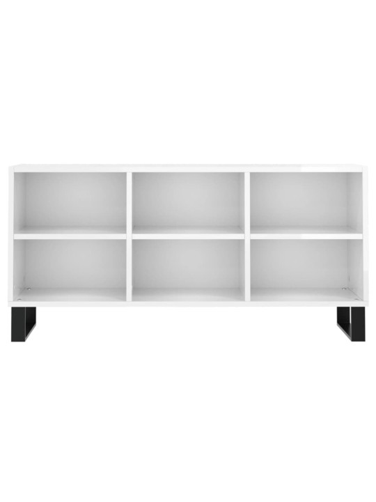 TV skříňka bílá vysoký lesk 103,5 x 30 x 50 cm kompozitní dřevo