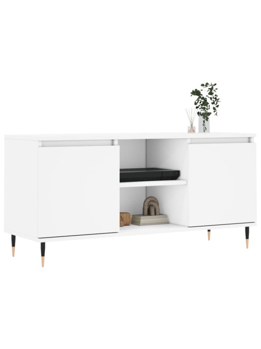 TV skříňka bílá 104 x 35 x 50 cm kompozitní dřevo
