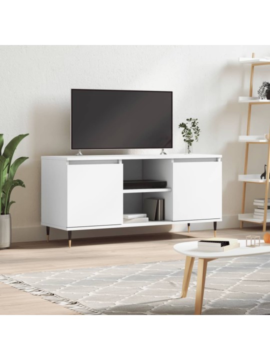 TV skříňka bílá 104 x 35 x 50 cm kompozitní dřevo