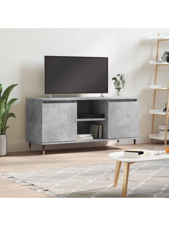TV skříňka betonově šedá 104 x 35 x 50 cm kompozitní dřevo