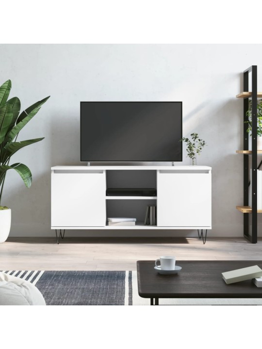 TV skříňka bílá 104 x 35 x 50 cm kompozitní dřevo