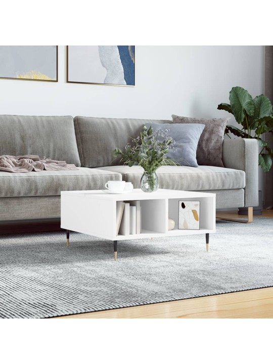 Konferenční stolek bílý 60 x 60 x 30 cm kompozitní dřevo