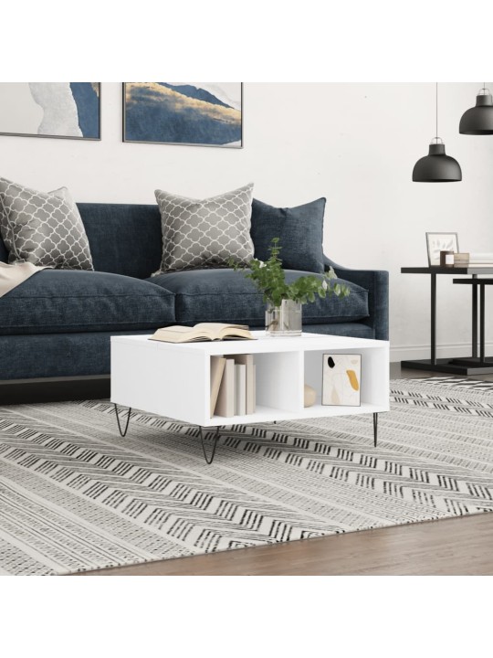 Konferenční stolek bílý 60 x 60 x 30 cm kompozitní dřevo