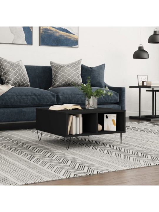 Konferenční stolek černý 60 x 60 x 30 cm kompozitní dřevo