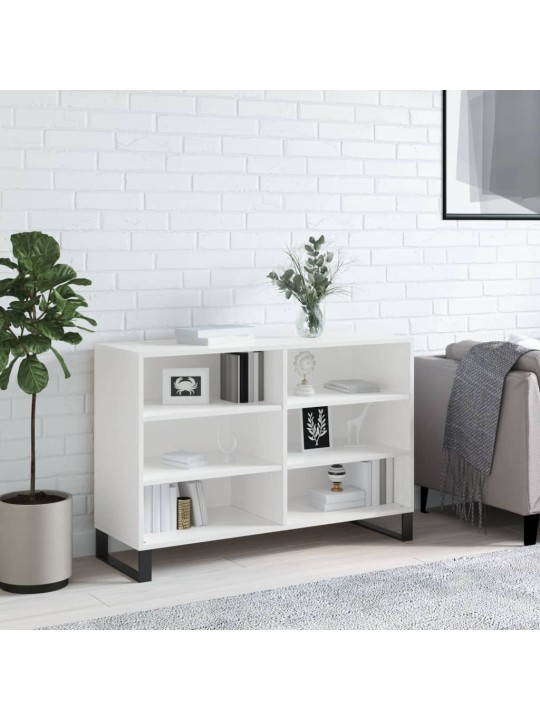 Příborník bílý s vysokým leskem 103,5x35x70 cm kompozitní dřevo