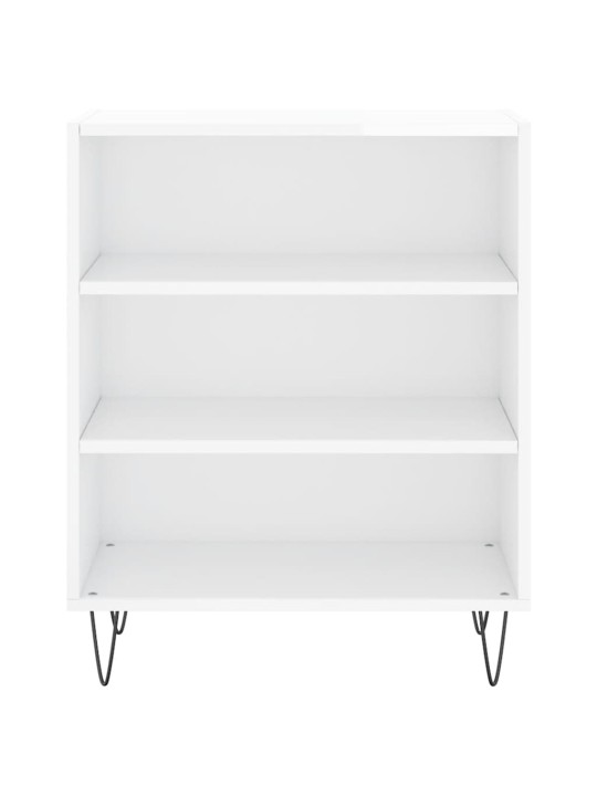 Příborník bílý s vysokým leskem 57x35x70 cm kompozitní dřevo