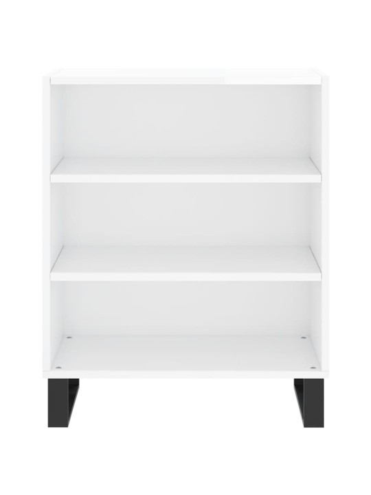 Příborník bílý s vysokým leskem 57x35x70 cm kompozitní dřevo