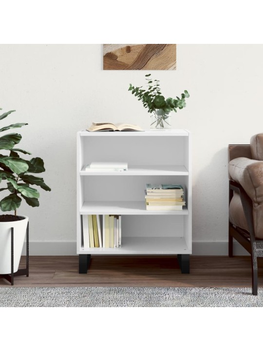 Příborník bílý s vysokým leskem 57x35x70 cm kompozitní dřevo