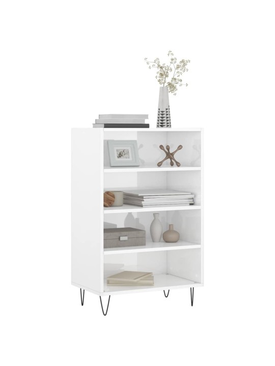 Skříň highboard bílá s vysokým leskem 57 x 35 x 90 cm kompozit