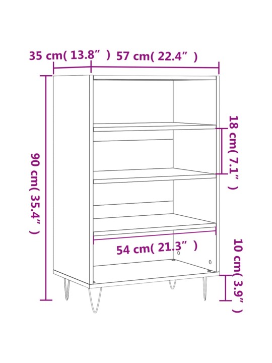 Skříň highboard šedá sonoma 57 x 35 x 90 cm kompozitní dřevo