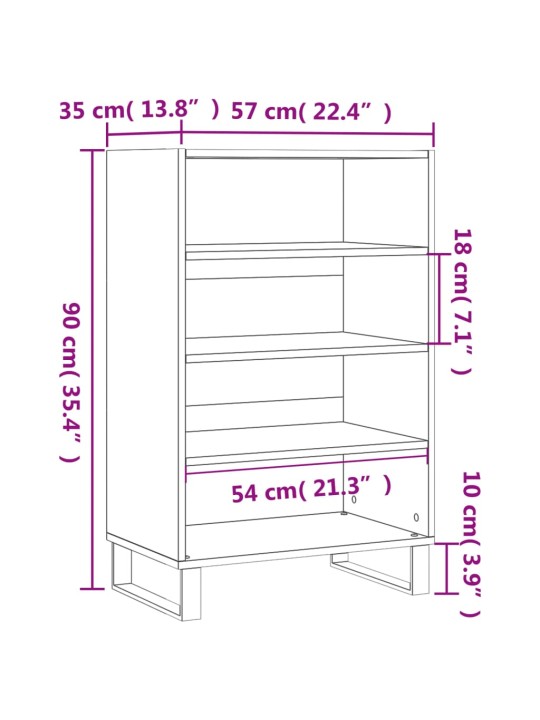 Skříň highboard betonově šedá 57 x 35 x 90 cm kompozitní dřevo