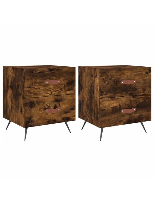 Noční stolky 2 ks kouřový dub 40x35x47,5 cm kompozitní dřevo