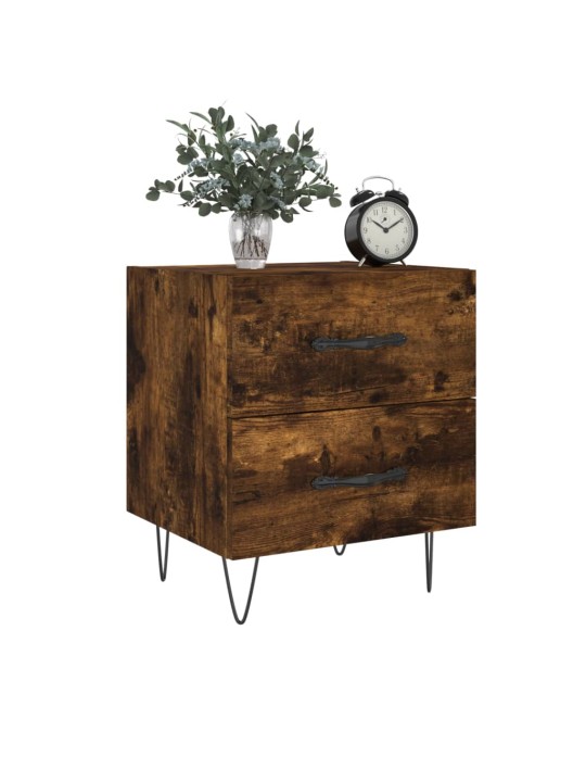 Noční stolky 2 ks kouřový dub 40x35x47,5 cm kompozitní dřevo