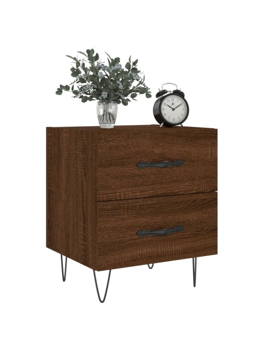 Noční stolky 2 ks hnědý dub 40 x 35 x 47,5 cm kompozitní dřevo