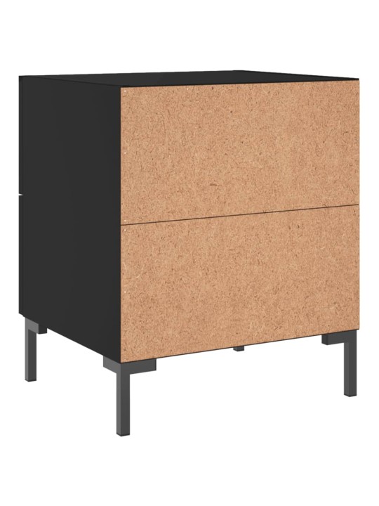 Noční stolky 2 ks černé 40 x 35 x 47,5 cm kompozitní dřevo