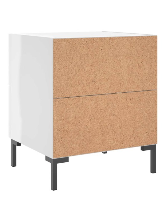 Noční stolky 2 ks lesklé bílé 40x35x47,5 cm kompozitní dřevo