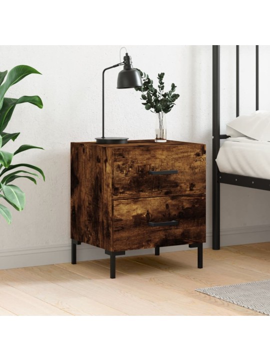 Noční stolek kouřový dub 40 x 35 x 47,5 cm kompozitní dřevo