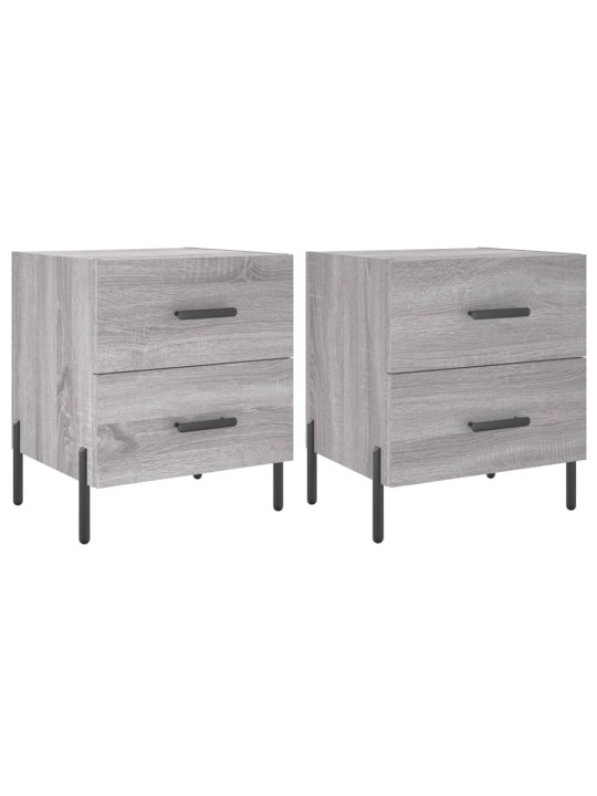 Noční stolky 2 ks šedé sonoma 40x35x47,5 cm kompozitní dřevo