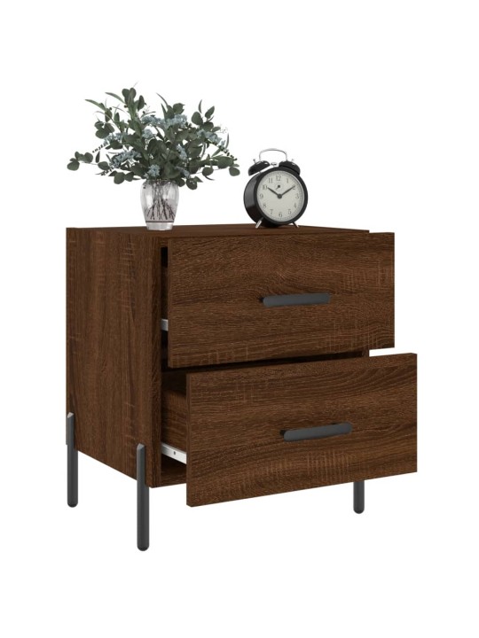Noční stolky 2 ks hnědý dub 40 x 35 x 47,5 cm kompozitní dřevo