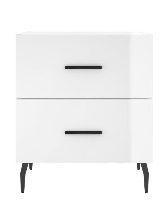 Noční stolky 2 ks lesklé bílé 40x35x47,5 cm kompozitní dřevo