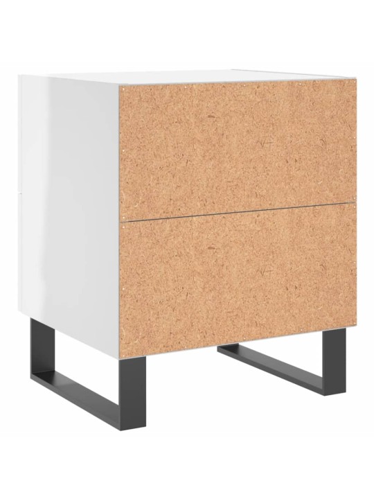 Noční stolky 2 ks lesklé bílé 40x35x47,5 cm kompozitní dřevo