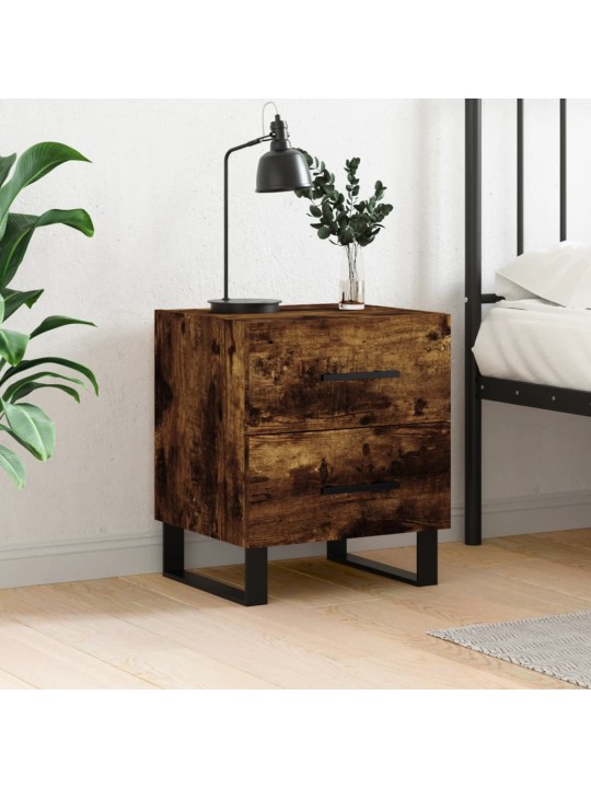 Noční stolek kouřový dub 40 x 35 x 47,5 cm kompozitní dřevo