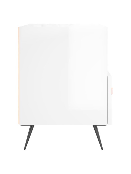 Noční stolky 2 ks lesklé bílé 40x35x47,5 cm kompozitní dřevo