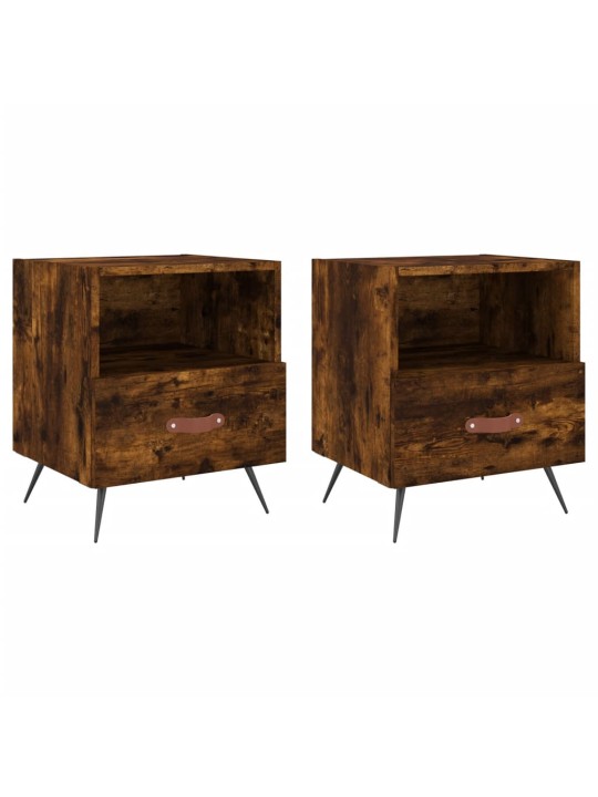Noční stolky 2 ks kouřový dub 40x35x47,5 cm kompozitní dřevo