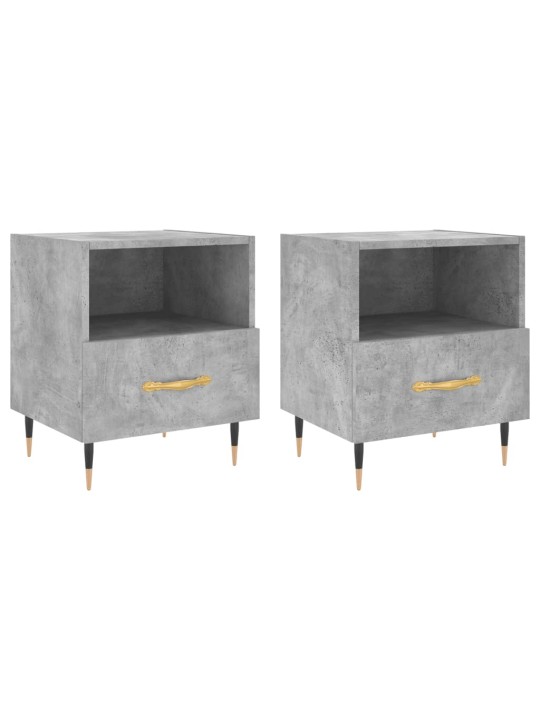 Noční stolky 2 ks betonově šedé 40x35x47,5 cm kompozitní dřevo