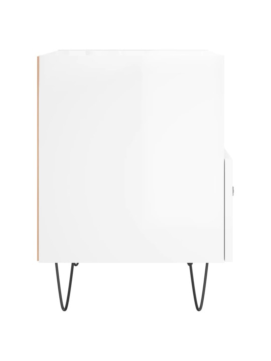 Noční stolky 2 ks lesklé bílé 40x35x47,5 cm kompozitní dřevo